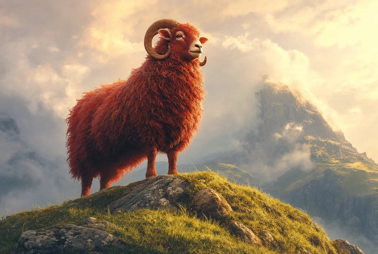 2027 정미년 붉은 양